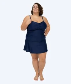 Watery Badedrakt Med Skjørt Til Damer - Lana - Mørkeblå