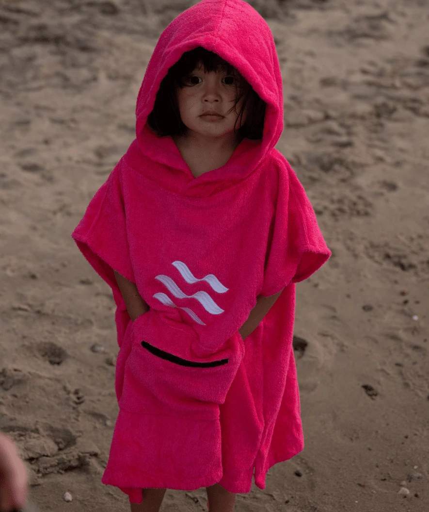 Watery Badeponcho For Barn 1-5 år - Bomull - Mørkeblå - Bilde 6