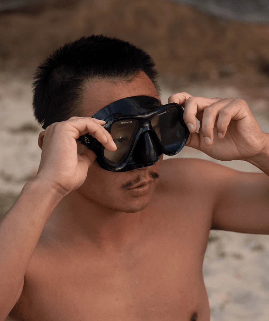 Watery Dykkermaske Til Voksne - Hudson - Rød/svart - Bilde 5