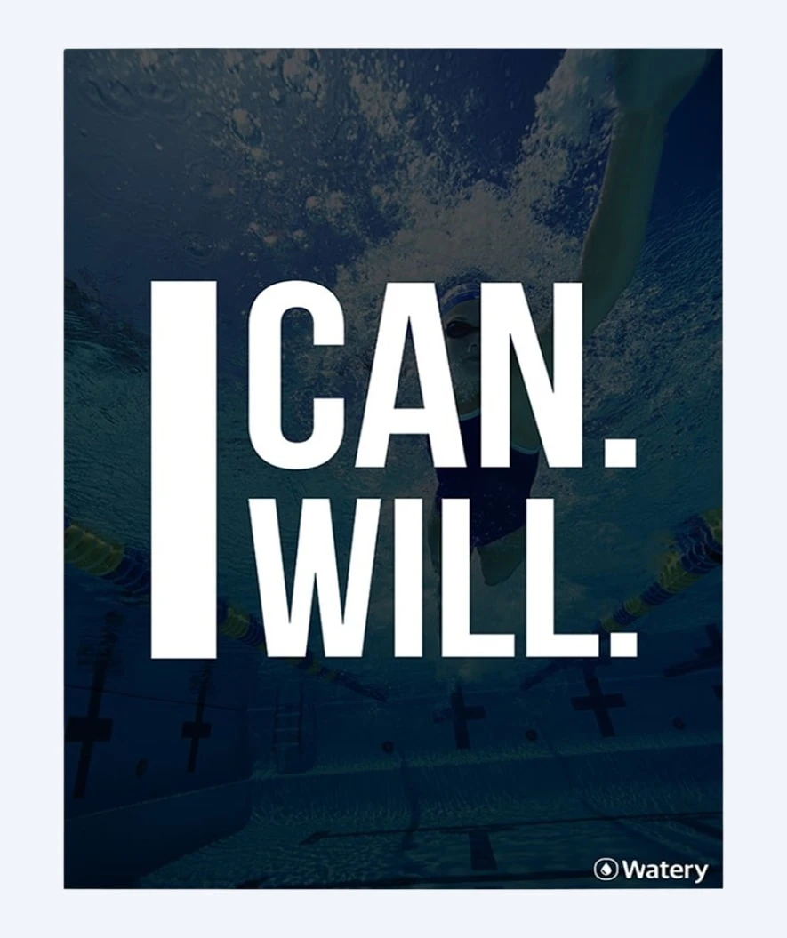 Watery Svømmeplakat - I Can - I Will