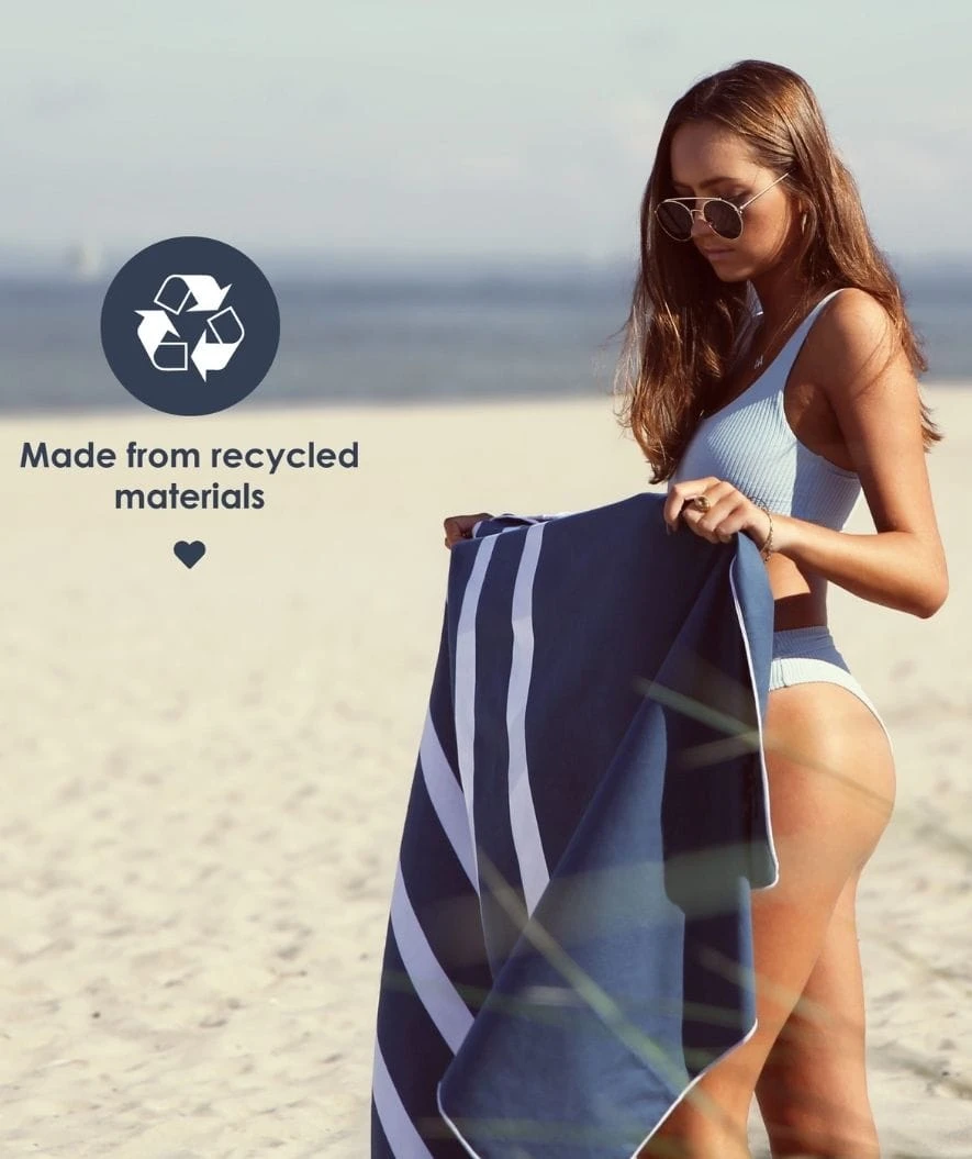 SummerSand Mikrofiber Håndkle - Deep Blue (Mørkeblå) - Bilde 8