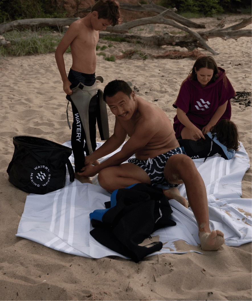 Watery Microfiber Håndkle - Eco Nebraska Familie - Sand - Bilde 9