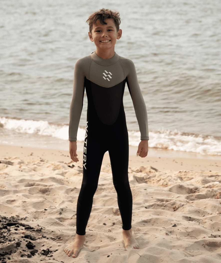 Watery Våtdrakt Til Barn - Gecko (3mm) - Dust Green - Bilde 6