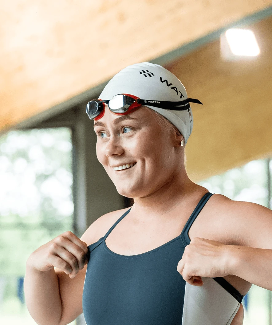 Watery Elite Svømmebriller - Poseidon Ultra Mirror - Rød/sølv - Bilde 8