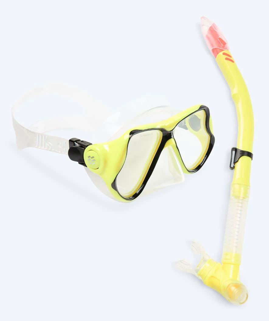 Watery Combo Snorkelsett Til Voksne - Hudson Semi-Dry - Gul - Bilde 11