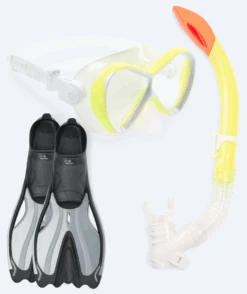 Watery Snorkelsett Til Barn - Delphina Triton - Gul