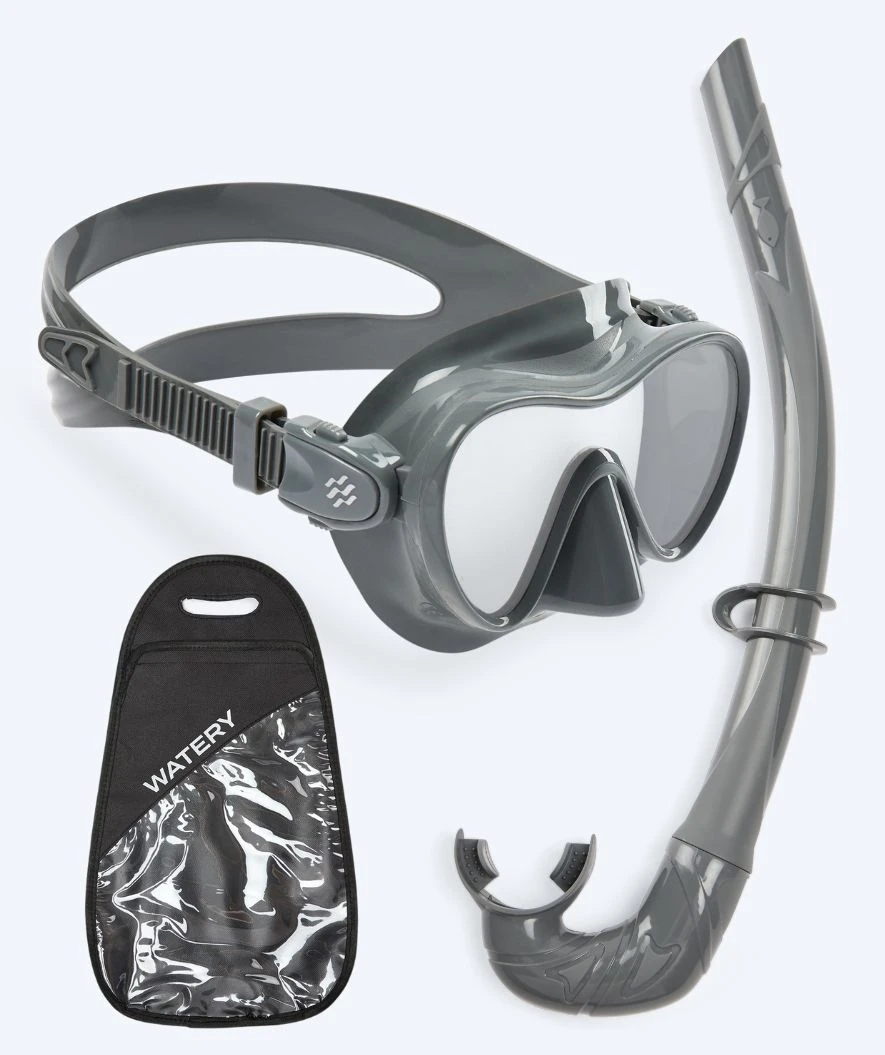Watery Combo Snorkelsett Til Barn - Cliff - Grå - Bilde 9
