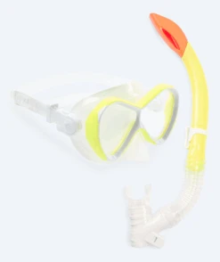 Watery Combo Snorkelsett Til Barn - Triton Semi-dry - Gul