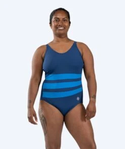 Watery Badedrakt Med Innlegg For Damer - Mystique Stripes - Mørkeblå