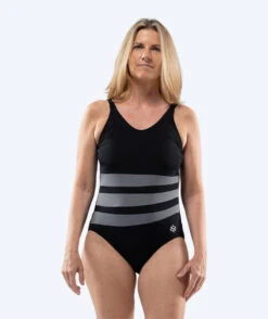 Watery Badedrakt Med Innlegg Til Damer - Mystique Stripes - Svart