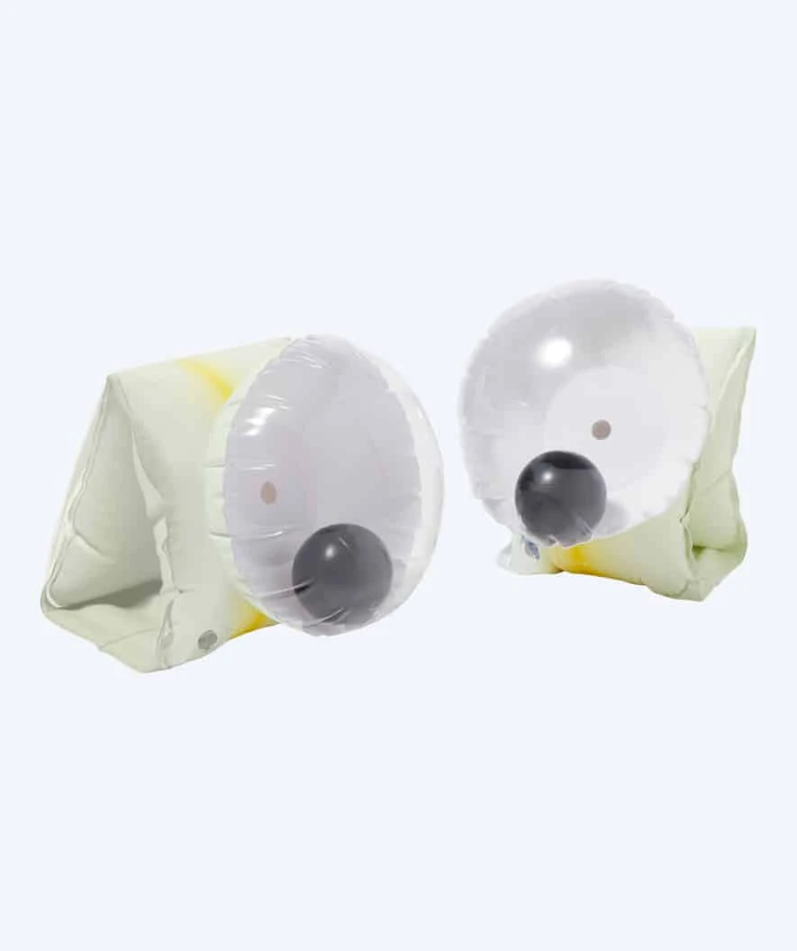 Sunnylife Svømmevinger Til Børn - Monty The Monster - Hvid