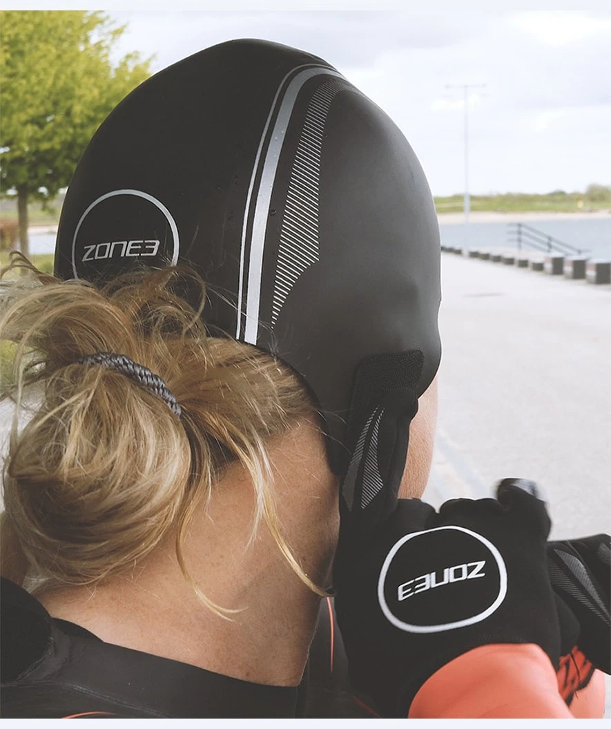 ZONE3 Neoprenhette - (4mm) - Svart/sølv - Bilde 2