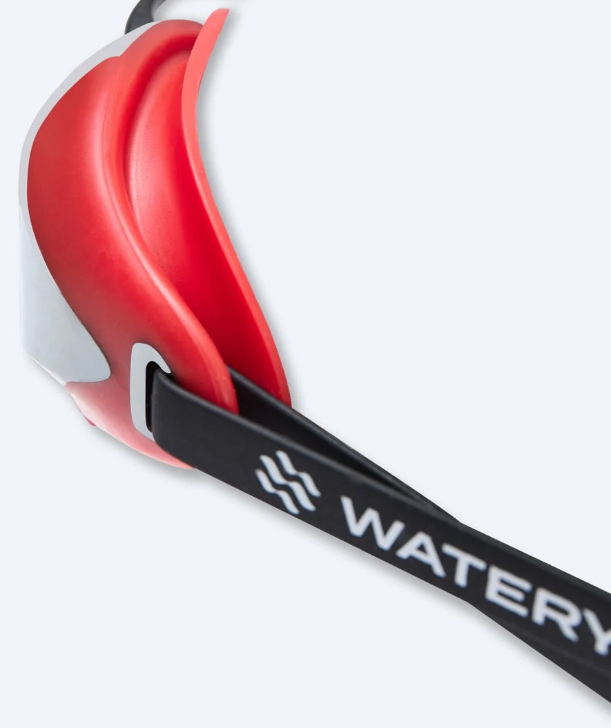 Watery Elite Svømmebriller - Poseidon Ultra Mirror - Rød/sølv - Bilde 5