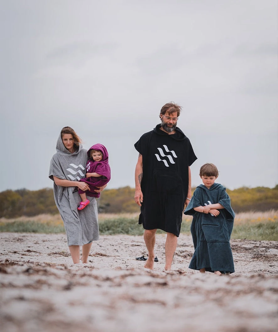 Watery Badeponcho For Barn 1-5 år - Bomull - Mørkeblå - Bilde 11
