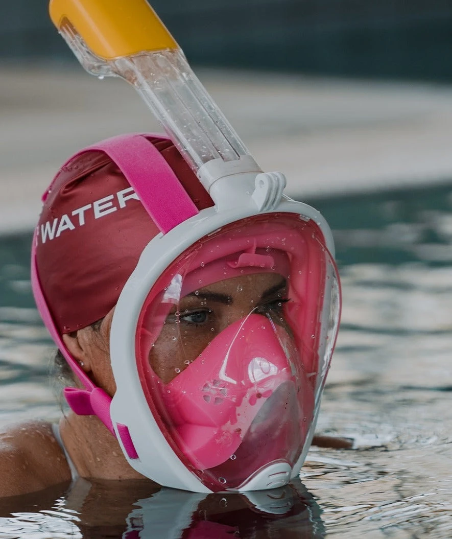 Watery Full Face Snorkelmaske For Voksne - Rosa - Bilde 12