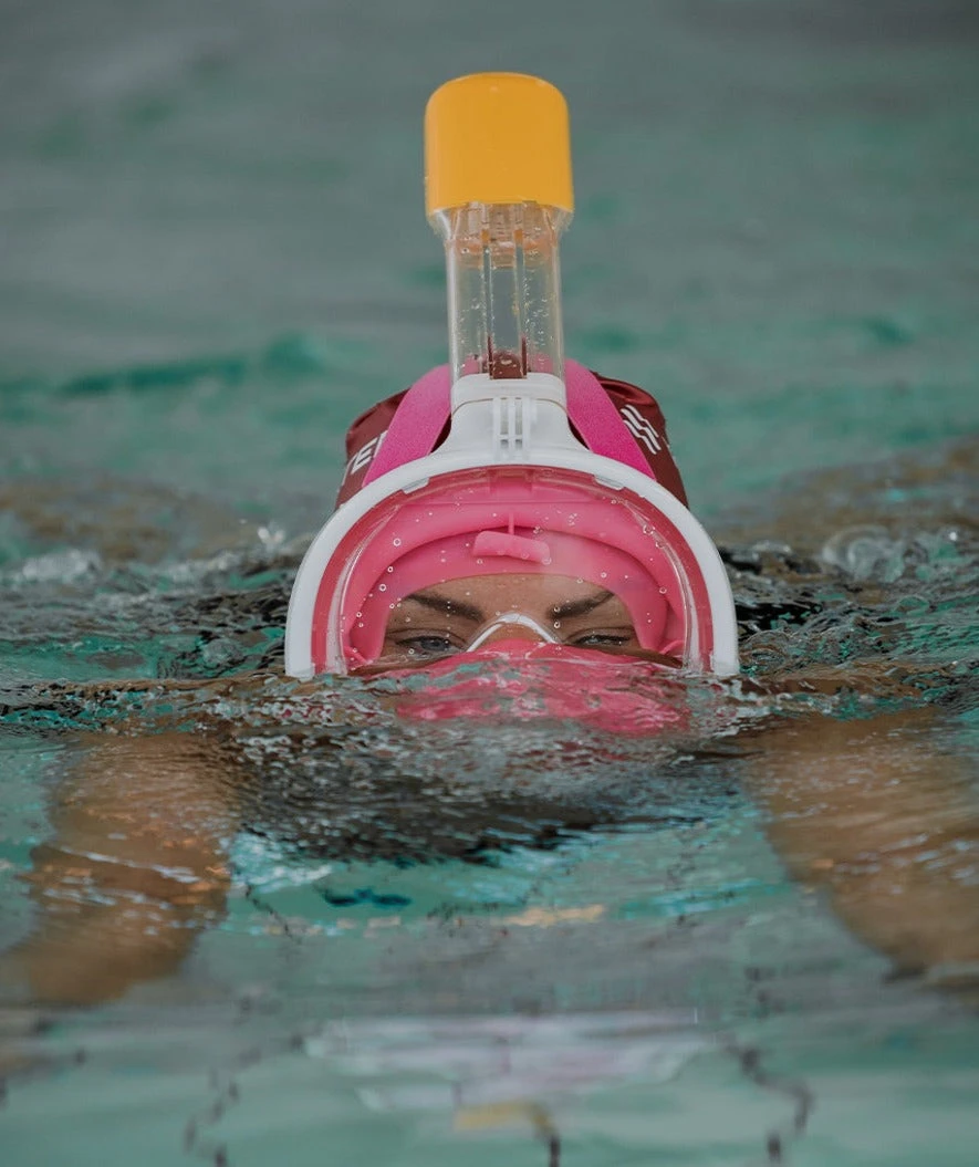 Watery Full Face Snorkelmaske For Voksne - Rosa - Bilde 15