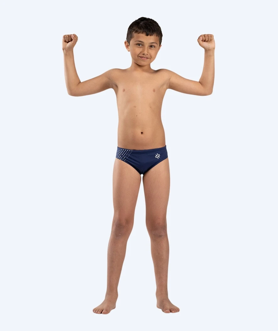 Watery Trekantede Badebukser Til Gutter - Budgie Eco - Blue Sporty - Bilde 10