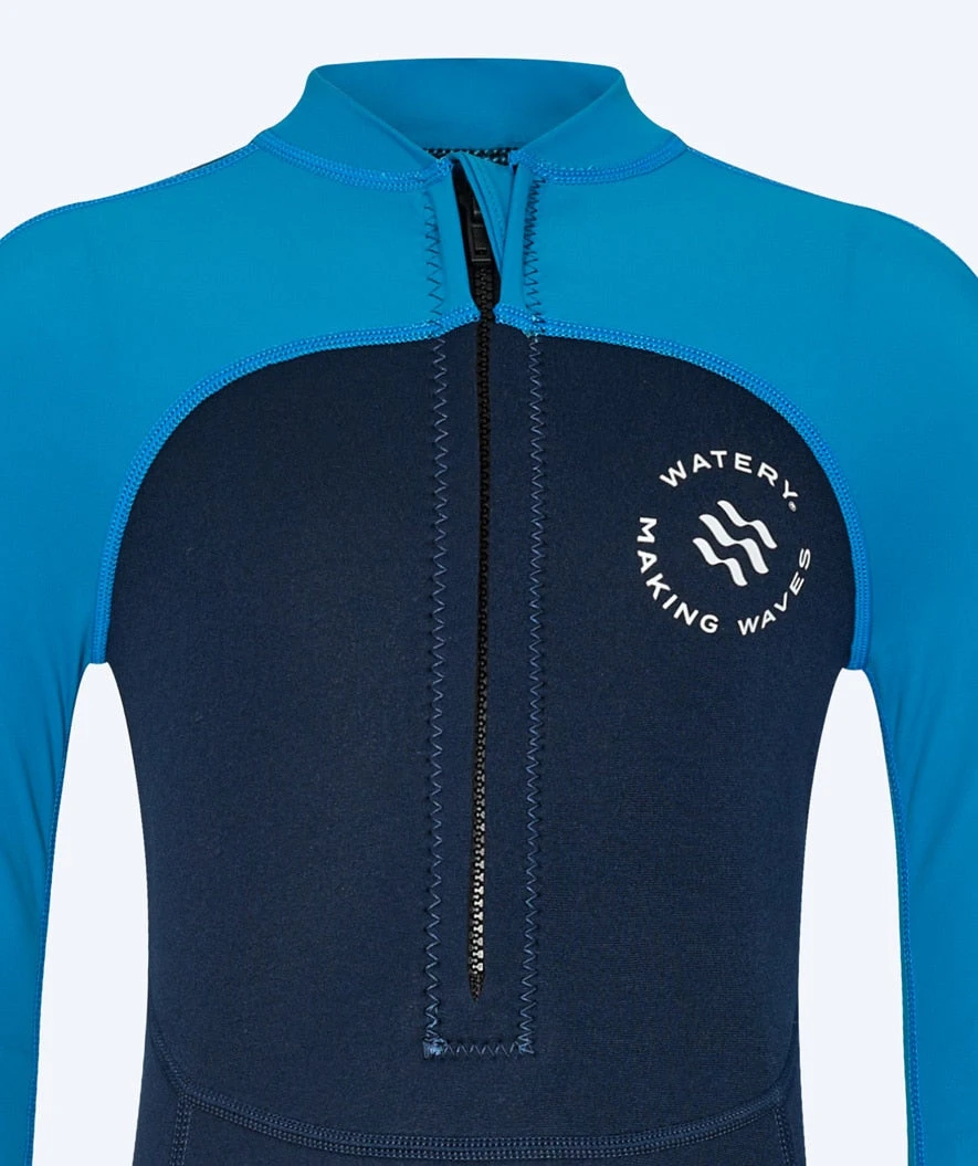 Watery Våtdrakt Til Barn - Calypso Full-Body - Blå/mørkeblå - Bilde 6