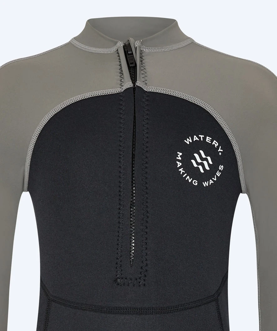 Watery Våtdrakt Til Barn - Calypso Full-Body - Grå/svart - Bilde 6