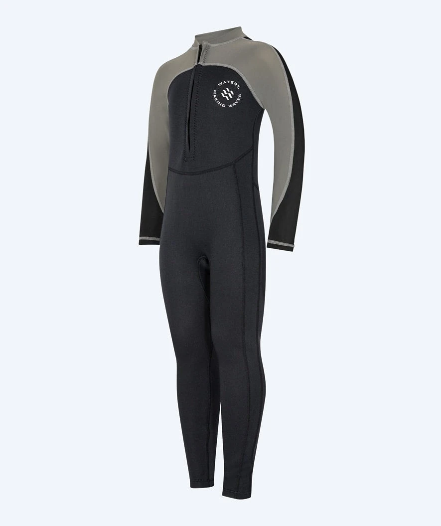 Watery Våtdrakt Til Barn - Calypso Full-Body - Grå/svart - Bilde 7
