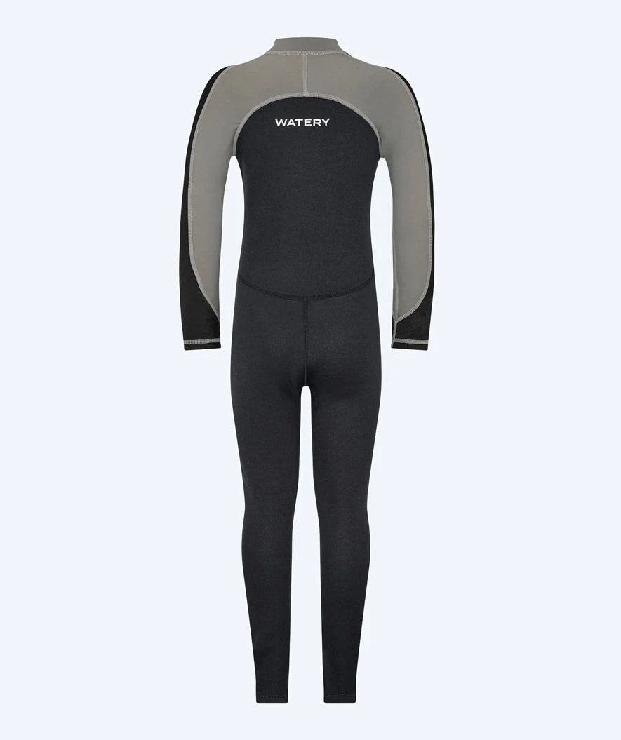 Watery Våtdrakt Til Barn - Calypso Full-Body - Grå/svart - Bilde 3