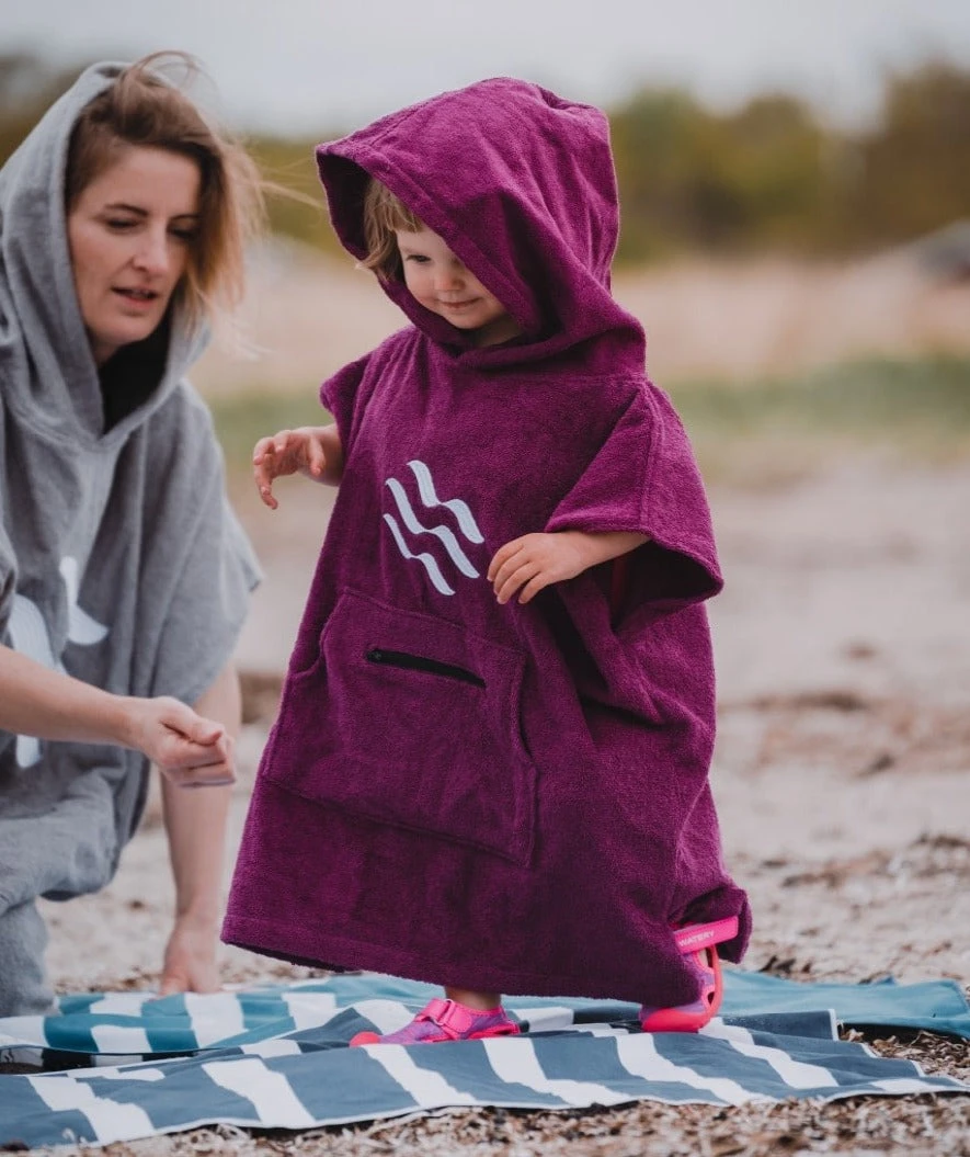 Watery Badeponcho For Barn 1-5 år - Bomull - Mørkeblå - Bilde 14