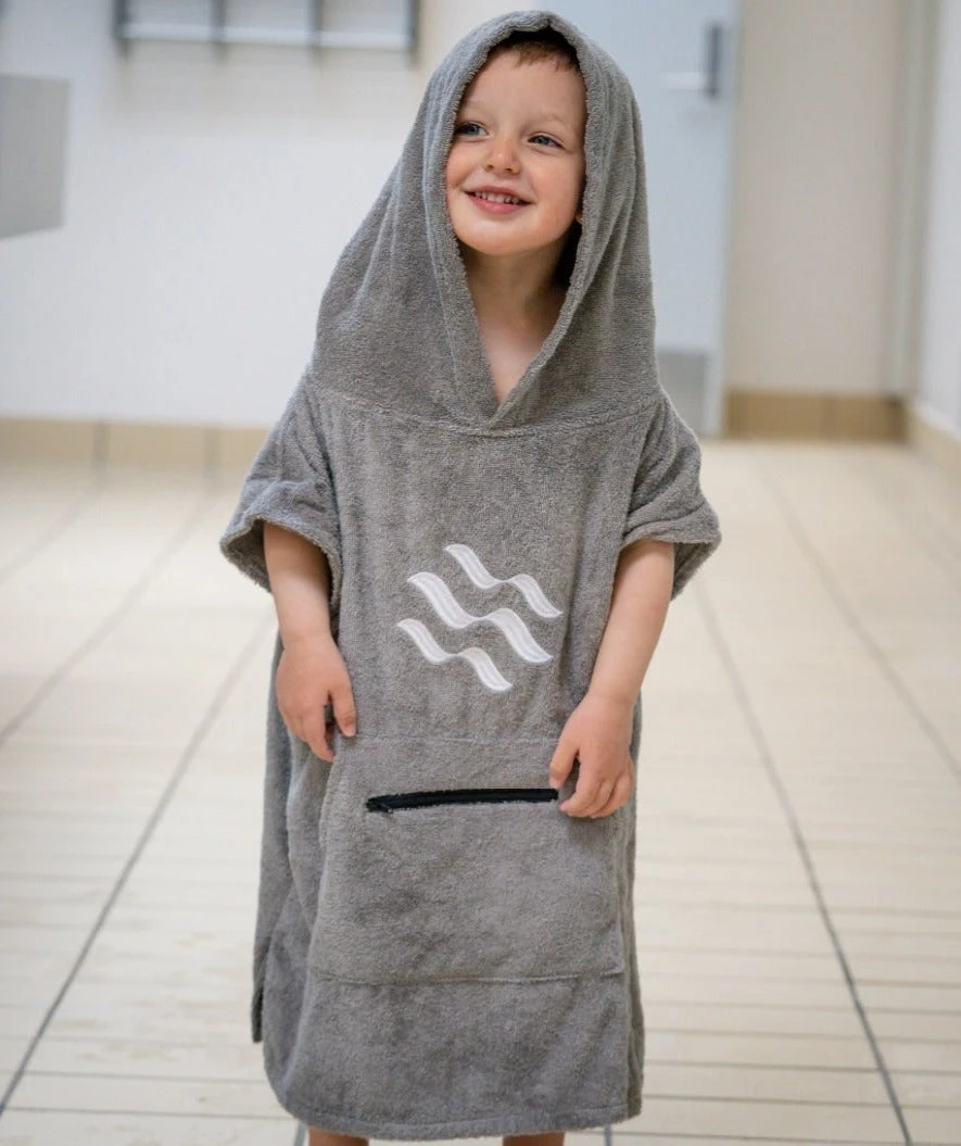 Watery Badeponcho For Barn 1-5 år - Bomull - Mørkeblå - Bilde 12