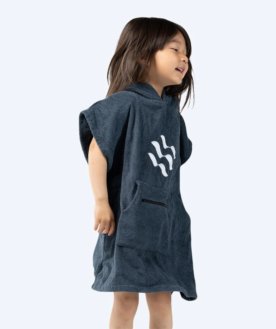 Watery Badeponcho For Barn 1-5 år - Bomull - Mørkeblå - Bilde 7