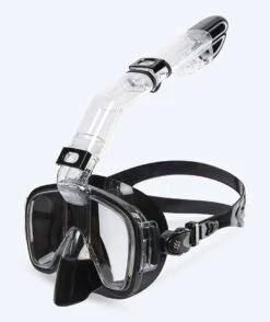 Watery Full Face Snorkelmaske For Voksne - Pearl - Svart