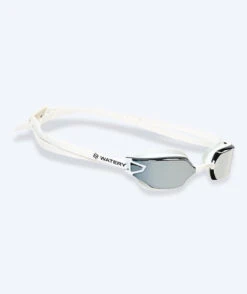 Watery Konkurranse Svømmebriller Til Barn - Power Lane - Hvitt/smoke