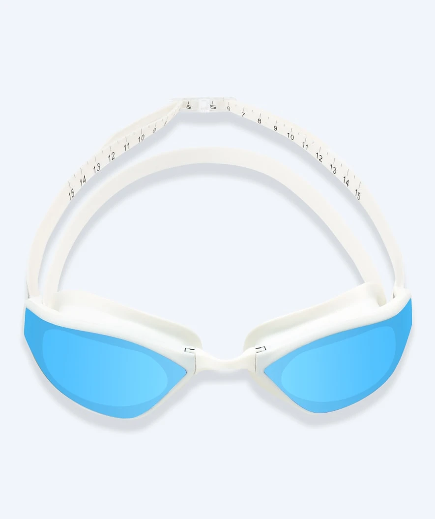 Watery Elite Svømmebriller - Storm Racer Mirror - Hvit/blå - Bilde 2