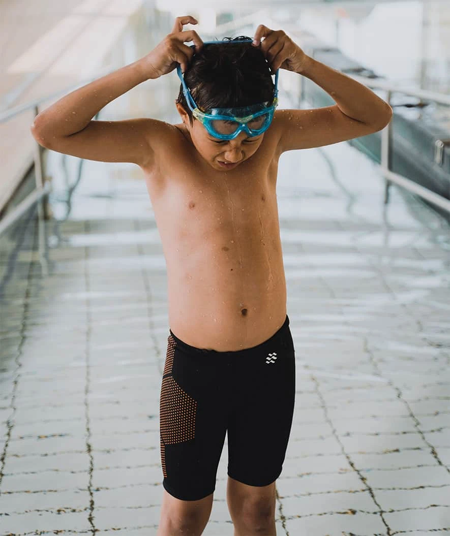 Watery Lange Badebukser For Gutter - Surfy Eco - Orange Corner - Bilde 6