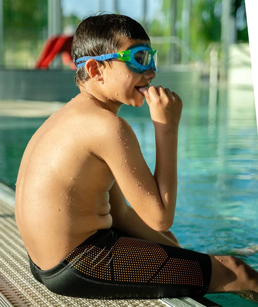 Watery Lange Badebukser For Gutter - Surfy Eco - Orange Corner - Bilde 13