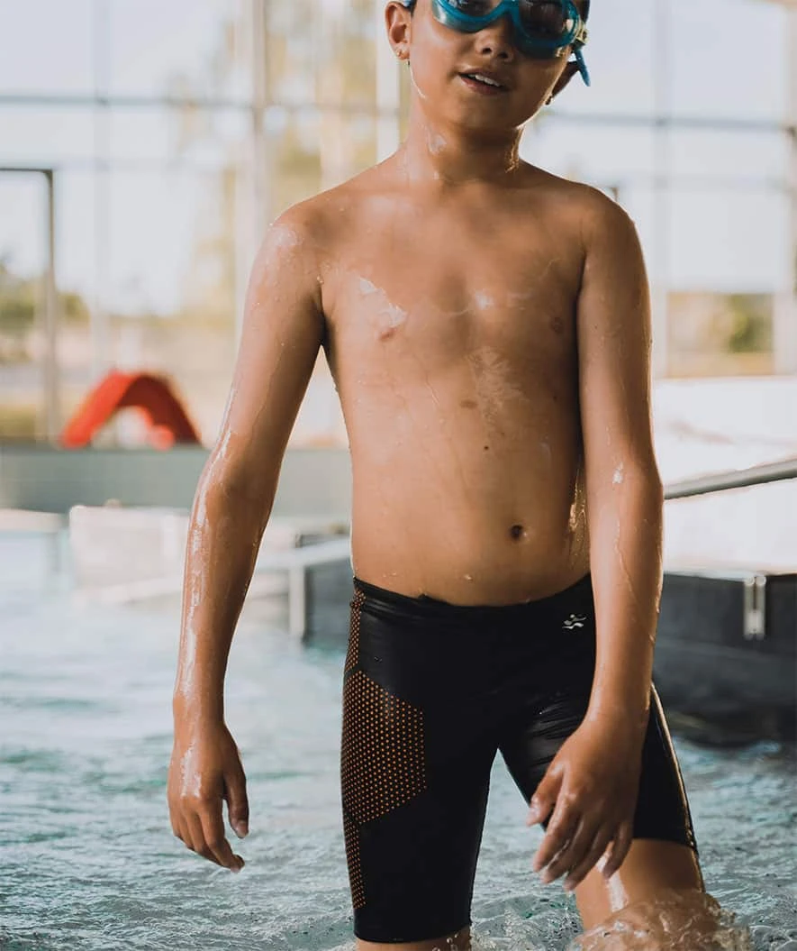 Watery Lange Badebukser For Gutter - Surfy Eco - Orange Corner - Bilde 14