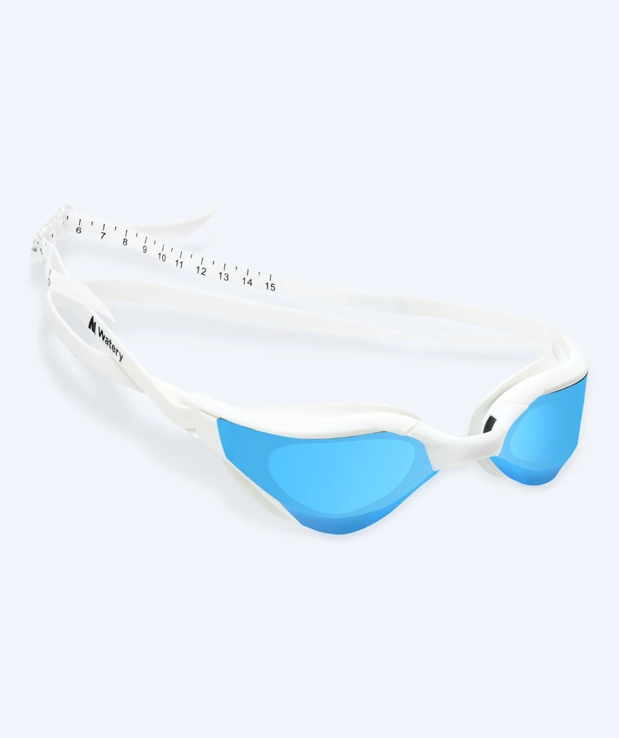 Watery Svømmebriller - Instinct Ultra Mirror - Hvit/blå