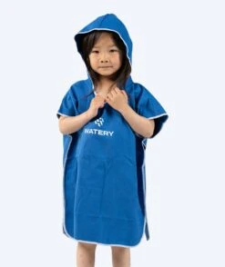 Watery Badeponcho For Barn - Microfiber - Royal Blue