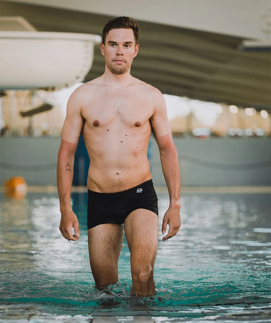 Watery Aquashorts Badebukser For Menn - Flaming Vegas Eco - Svart - Bilde 9