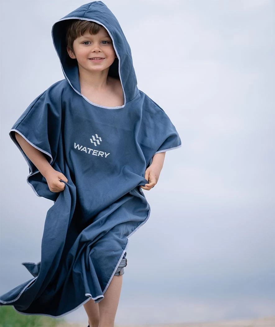 Watery Badeponcho Til Junior - Microfiber - Royal Blue - Bilde 15