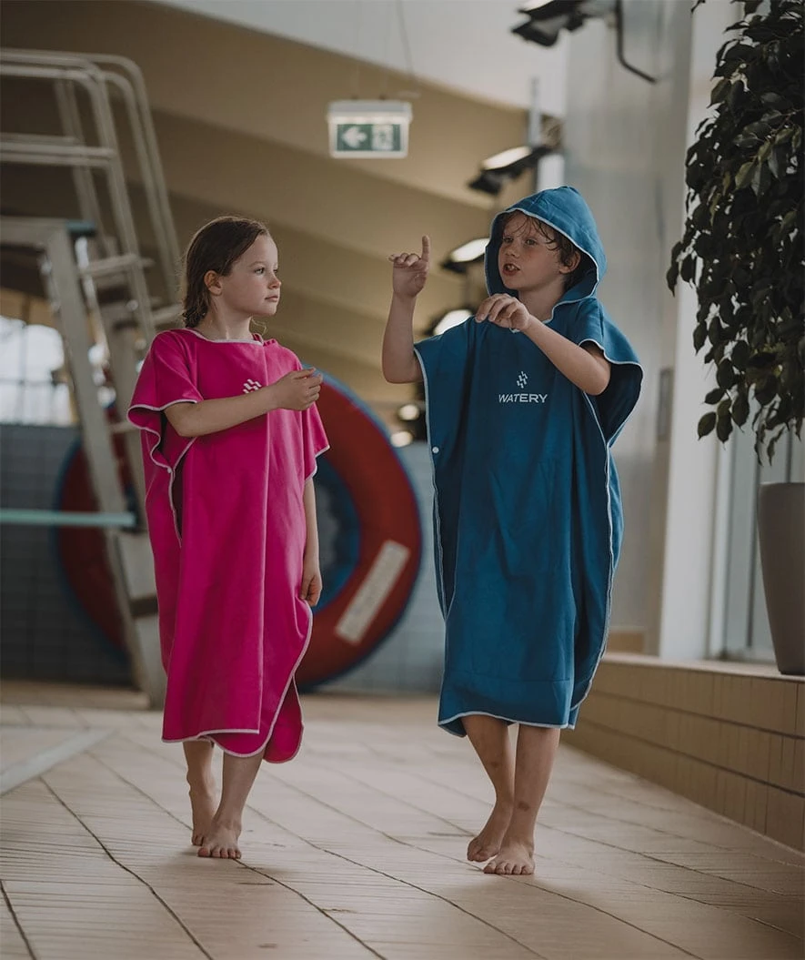 Watery Badeponcho Til Junior - Microfiber - Royal Blue - Bilde 11