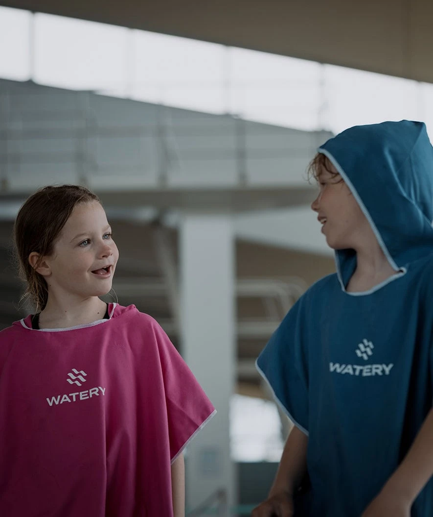 Watery Badeponcho Til Junior - Microfiber - Royal Blue - Bilde 12